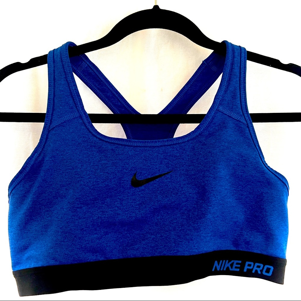 Nike Pro Blue/Black Dri-Fit Sports Bra